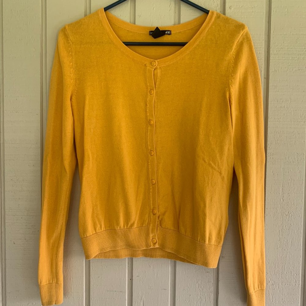 H&M Mustard Yellow Cardigan